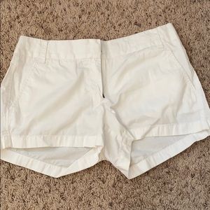JCrew white chino shorts